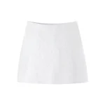 Willshela Women Fashion Solid Knitted A-Line Mini Skirt Vintage High Elastic Waist Female Chic Lady Skirts - Image 2
