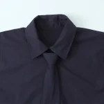 Willshela Women Fashion With Tie Navy Blue Single Breasted Blouse Vintage Lapel Neck Long Sleeves Female Chic Lady Shirts - Image 3