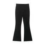 Willshela Women Fashion Solid Drawstring Flare Pants Vintage High Elastic Waist Full Length Female Chic Lady Trousers - Image 6