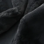 Willshela Women Fashion Black Faux Fur Hidden Breasted Coats Vintage Lapel Neck Long Sleeves Female Chic Lady Outfits - Image 4