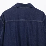 Willshela Women Fashion With Pockets Denim Blue Front Zipper Jackets Vintage Lapel Neck Long Sleeves Female Chic Lady Outfits - Image 6