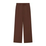 Willshela Women Fashion Solid Front Zipper Straight Pants Vintage High Waist Full Length Female Chic Lady Trousers - Image 4