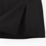 Willshela Women Fashion Black Side Zipper Slit A-Line Mini Skirt Vintage High Waist Female Chic Lady Skirts - Image 5
