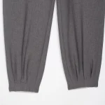 Willshela Women Fashion Grey Front Zipper Bloomers Pants Vintage High Waist Full Length Female Chic Lady Trousers - Image 5